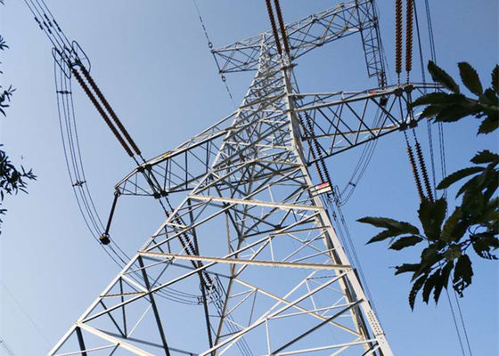 Mạch đôi Q355B Tháp thép mạ kẽm 220KV